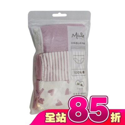 Miine - Miine 日系甜心女內褲3入組-L【顏色隨機出貨】