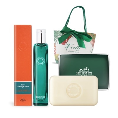 HERMES HERMES 愛馬仕 橘綠之泉香水(15ml)-贈橘綠之泉香皂(50g)+提袋-國際航空版