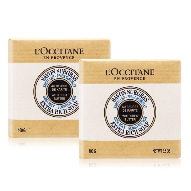 L’OCCITANE 歐舒丹 乳油木牛奶皂(100g)X2-專櫃公司貨