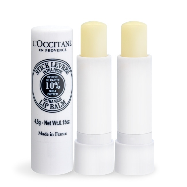 L’OCCITANE 歐舒丹 乳油木潤唇膏(4.5g)X2-專櫃公司貨