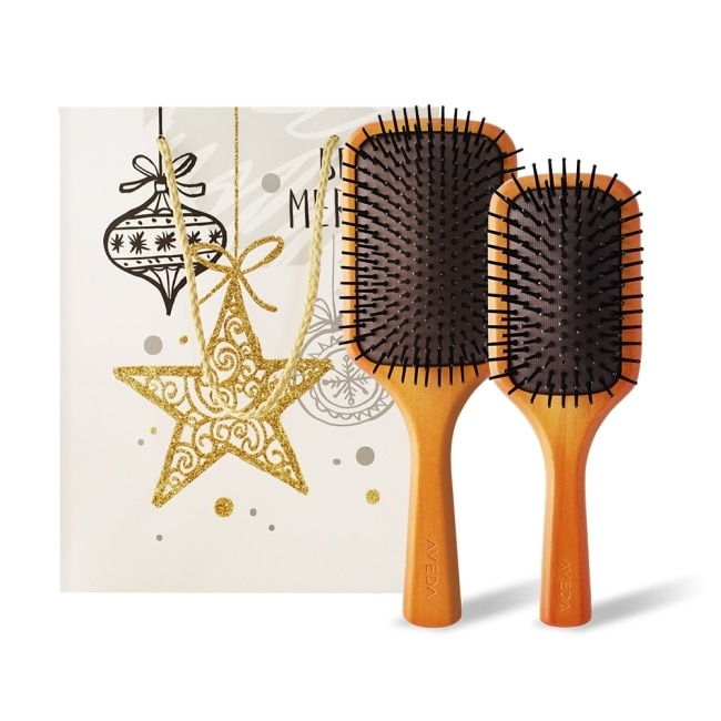AVEDA 木質按摩髮梳(大+小)組-國際航空版