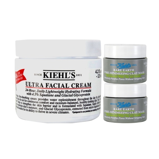 KIEHL，S冰河醣蛋白保濕霜125ml+亞馬遜白泥淨緻毛孔面膜 14mlx2 image