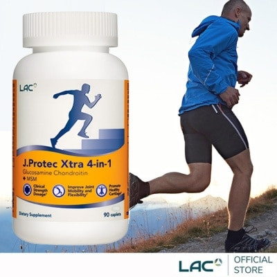 LAC 【LAC利維喜】敏力捷Xtra四合一食品錠90錠(葡萄糖胺/軟骨素/MSM/三效固敏捷)