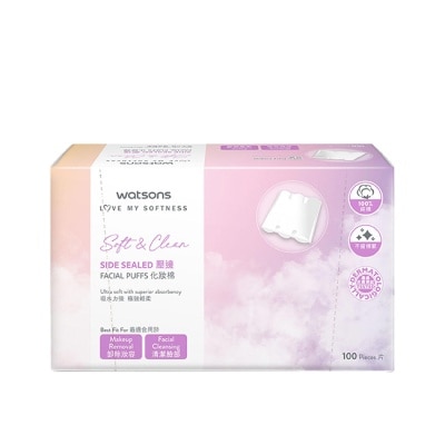 Watsons 屈臣氏 屈臣氏壓邊化妝棉100片 image