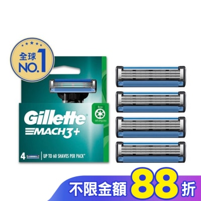 吉列 吉列 Mach3 鋒速系列刮鬍刀頭 4刀入