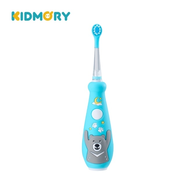 【KIDMORY】兒童炫彩音波電動牙刷 - 藍黑熊KM-266