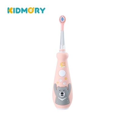 KIDMORY 【KIDMORY】兒童炫彩音波電動牙刷 - 粉黑熊