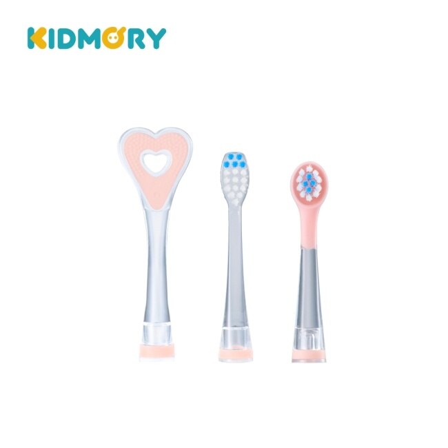【KIDMORY】兒童炫彩音波電動牙刷 - 粉黑熊