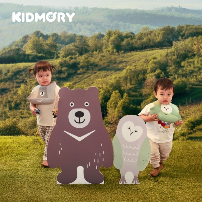 【KIDMORY】矽膠寬口圍兜 - 草鴞