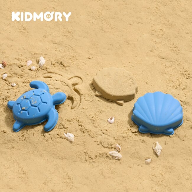 【KIDMORY】矽膠海灘玩沙組 - 寶貝藍