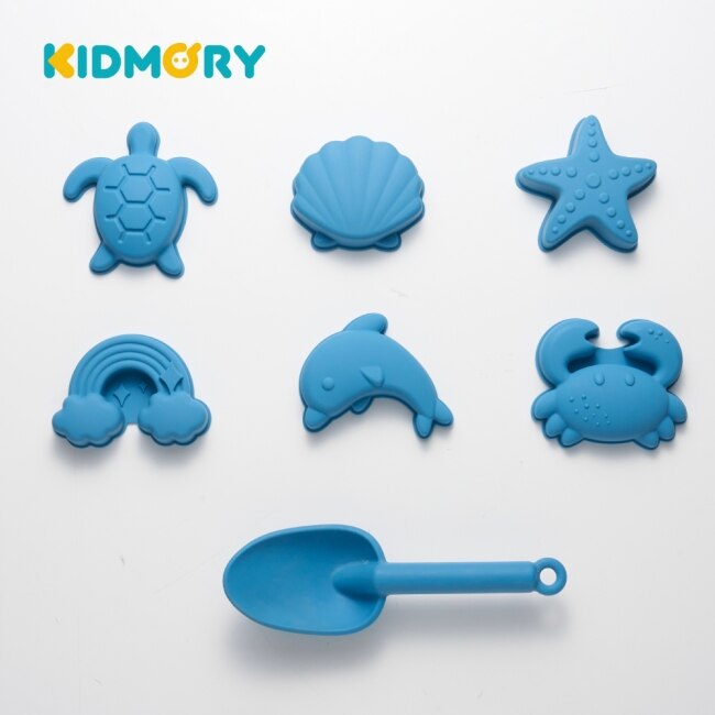 【KIDMORY】矽膠海灘玩沙組 - 寶貝藍