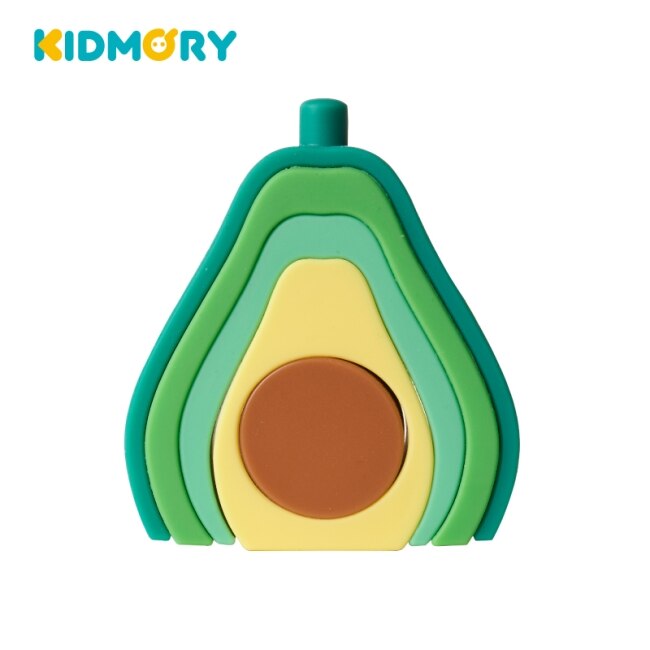 【KIDMORY】矽膠疊疊樂感統玩具 - 酪梨