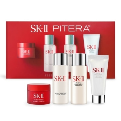 SKII SK-II 暢銷旅行組(洗面乳20g+亮采水30ml+青春露30ml+致臻活膚霜15g)-國際航空版