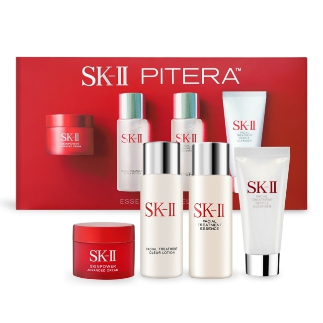 SK-II 暢銷旅行組(洗面乳20g+亮采水30ml+青春露30ml+致臻活膚霜15g)-航版