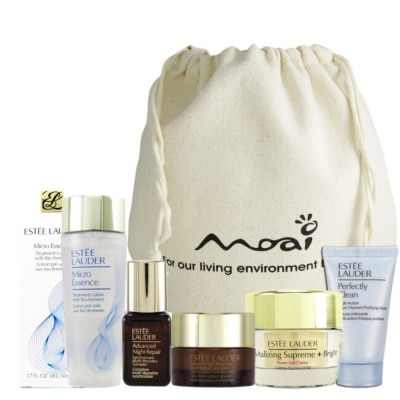 ESTEE LAUDER 雅詩蘭黛 Estee Lauder旅遊超值必備組(原生50+特7+洗30+亮霜15+眼霜5+袋)