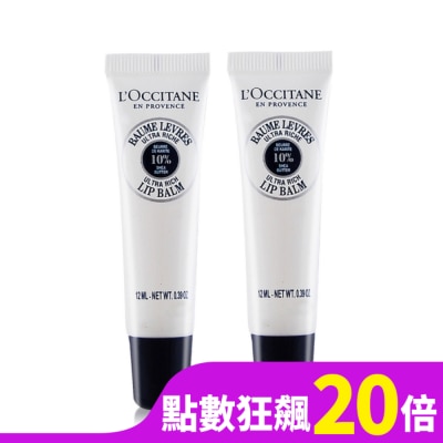 L OCCITANE L’OCCITANE 歐舒丹 乳油木保濕護唇膏(12ml)X2-新版-國際航空版