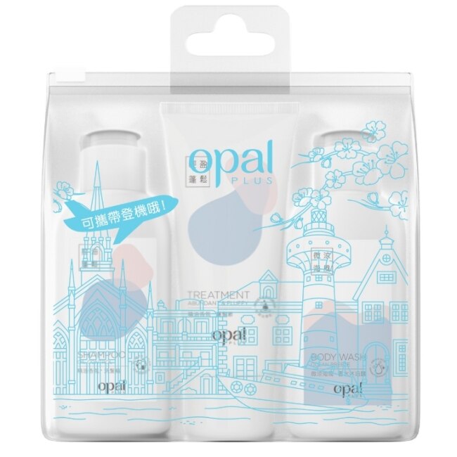 Opal Plus澳寶香氛輕盈旅行組(洗髮55ml+護髮30g+沐浴55ml)