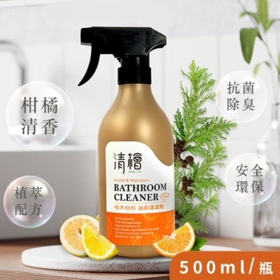 HINOKI LIFE 【清檜Hinoki Life】檜木柑橘浴廁清潔劑x2瓶(500ml/瓶)