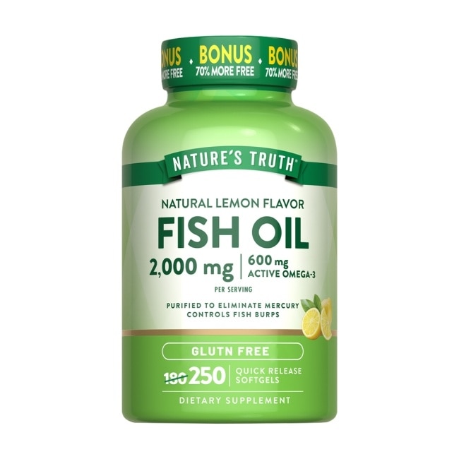 綠萃淨 TG型魚油檸檬味軟膠囊(250粒/瓶)