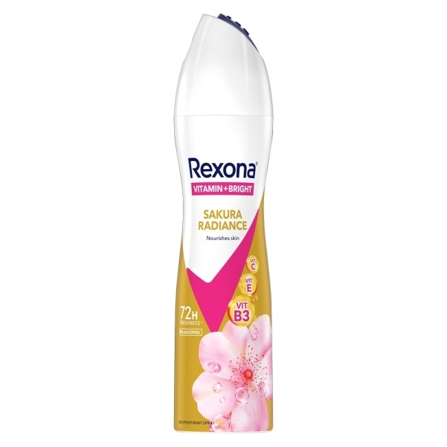 【蕊娜 Rexona】蕊娜制汗爽身噴霧-完美透亮櫻花 135ML