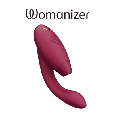 WOMANIZER 德國 Womanizer Duo2 震動吸吮愉悅器-酒紅