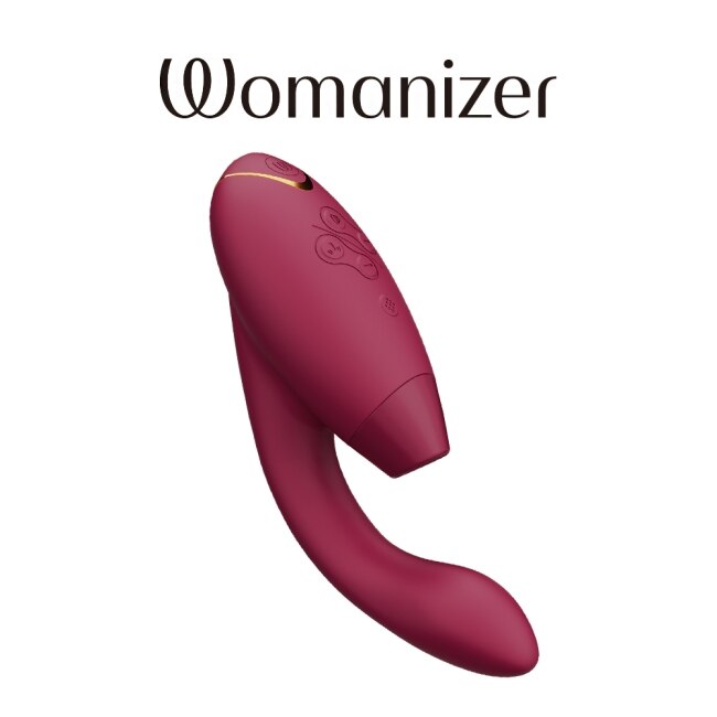 德國 Womanizer Duo2 震動吸吮愉悅器-酒紅