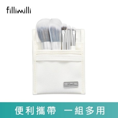 FILLIMILLI FILLIMILLI薈穎薈俐 迷你化妝刷套組5入組(附吊鉤收納袋)