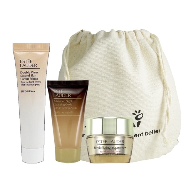 Estee Lauder 雅詩蘭黛特潤超導醒膚潔顏蜜 30ml+乖乖乳15ml+膠原霜15ml+袋