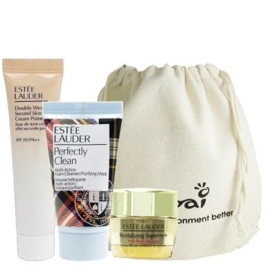 ESTEE LAUDER 雅詩蘭黛 Estee Lauder 雅詩蘭黛細緻潔面乳30ml+乖乖乳15ml+膠原霜15ml+袋