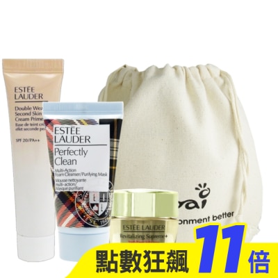 ESTEE LAUDER 雅詩蘭黛 Estee Lauder 雅詩蘭黛細緻潔面乳30ml+乖乖乳15ml+膠原霜15ml+袋