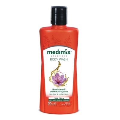 MEDIMIXAYURVEDA 【MEDIMIX】印度阿育吠陀秘方美肌沐浴液態皂300ml-藏紅花 二入組