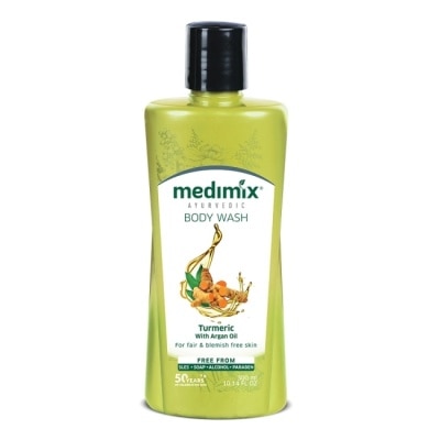 MEDIMIXAYURVEDA 【MEDIMIX】印度阿育吠陀秘方美肌沐浴液態皂300ml-薑黃 二入組