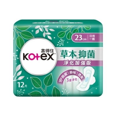 KOTEX 靠得住草本抑菌加強版日薄23cm12片