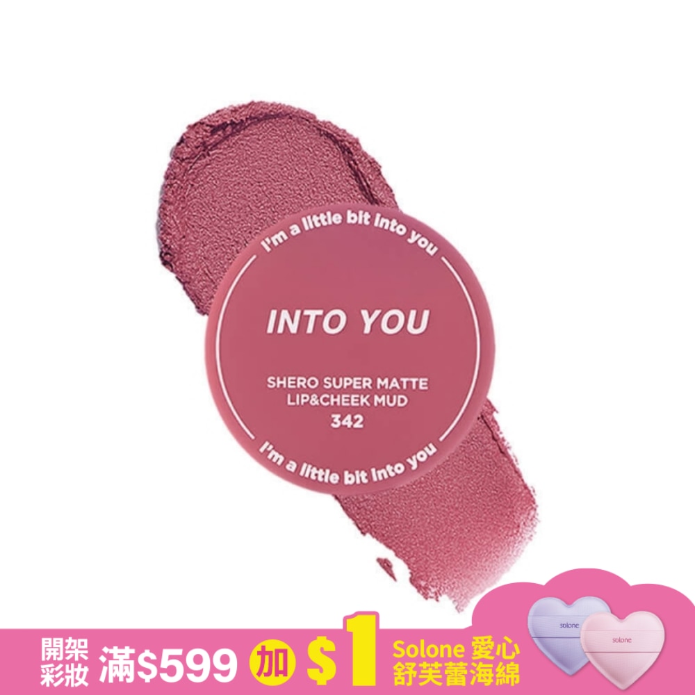 INTO YOU 心慕與你 女主角致霧唇頰兩用唇泥 罐裝#342  5g