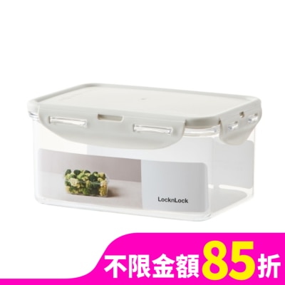 LOCK&LOCK樂扣樂扣 樂扣樂扣淨抗菌保鮮盒/1.1L/長方/淺灰