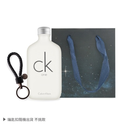 CALVINKLEIN Calvin Klein CK ONE中性淡香水禮[100ml+手工編織皮革鑰匙扣](附提袋)