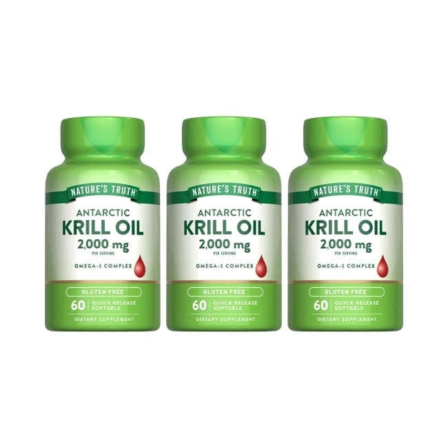 綠萃淨 紅寶石南極磷蝦油軟膠囊x3瓶組(60粒/瓶)