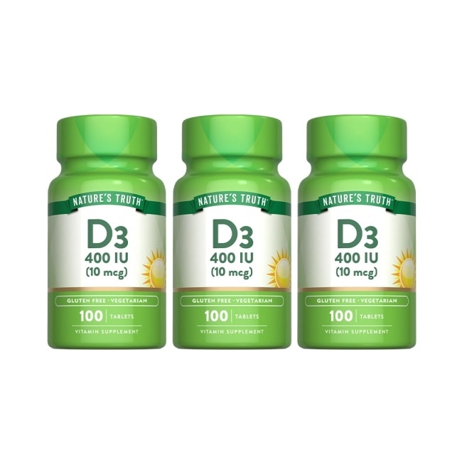 綠萃淨 非活性維生素D3錠x3瓶組(100錠/瓶)