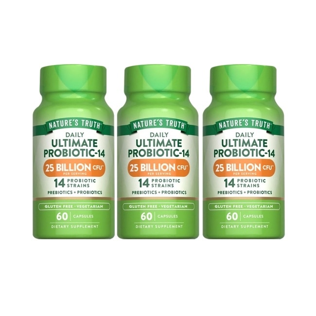 綠萃淨 特級250億14株益生菌膠囊x3瓶組(60粒/瓶)