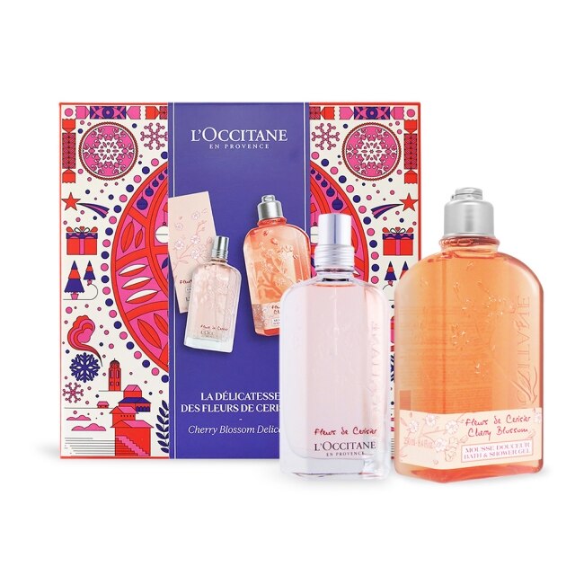 L’OCCITANE 歐舒丹 櫻花香氛沐浴節慶限定禮盒[淡香水+沐浴膠]-航空版
