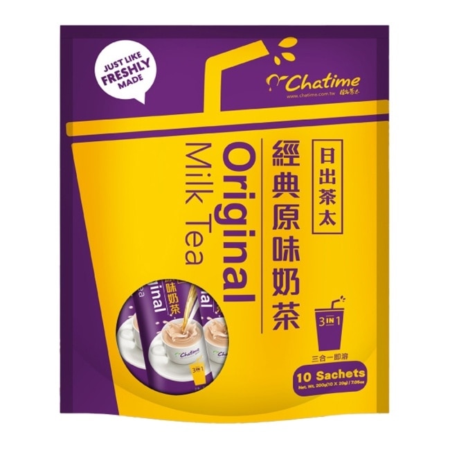 日出茶太 原味奶茶即溶飲-箱購(18袋/箱10包/袋)-箱購