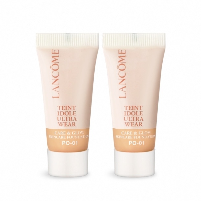 LANCOME 蘭蔻 零粉感光澤持妝粉底(5ml)X2#PO-01