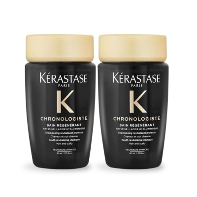 KERASTASE KERASTASE 卡詩 黑鑽極萃逆時淨髮浴(80ml)X2-國際航空版