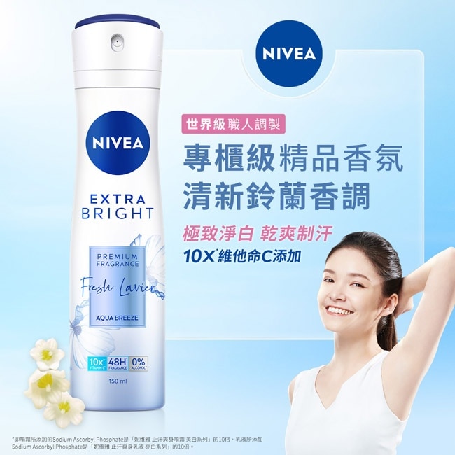妮維雅止汗爽身噴霧香氛淨白系列(雋藍靜謐)150ml