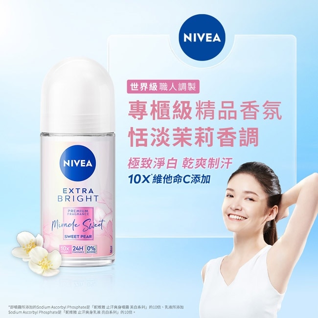 妮維雅止汗爽身乳液香氛淨白系列(果漾謬思)50ml