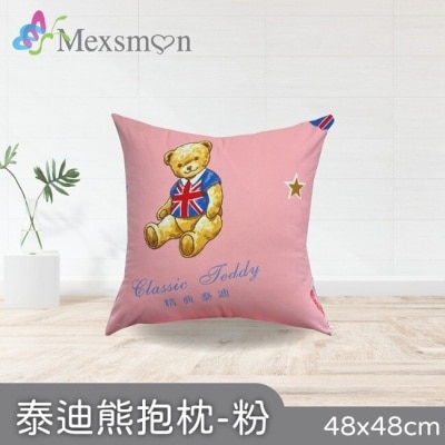 MEXSMON 【Mexsmon美思夢】泰迪熊抱枕-粉色x2入(48cmX48cm/入)