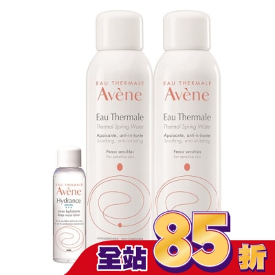 Avene 雅漾 雅漾活泉水150ml二入24H保濕組(活泉水150ml*2+保濕精華露25ml)