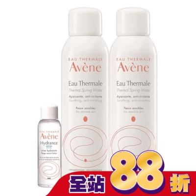 Avene 雅漾 - 雅漾活泉水150ml二入24H保濕組(活泉水150ml*2+保濕精華露25ml)
