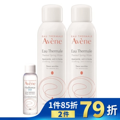 Avene 雅漾 雅漾活泉水150ml二入24H保濕組(活泉水150ml*2+保濕精華露25ml)