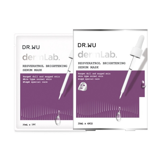 DR.WU白藜蘆醇亮白精華面膜4PCS